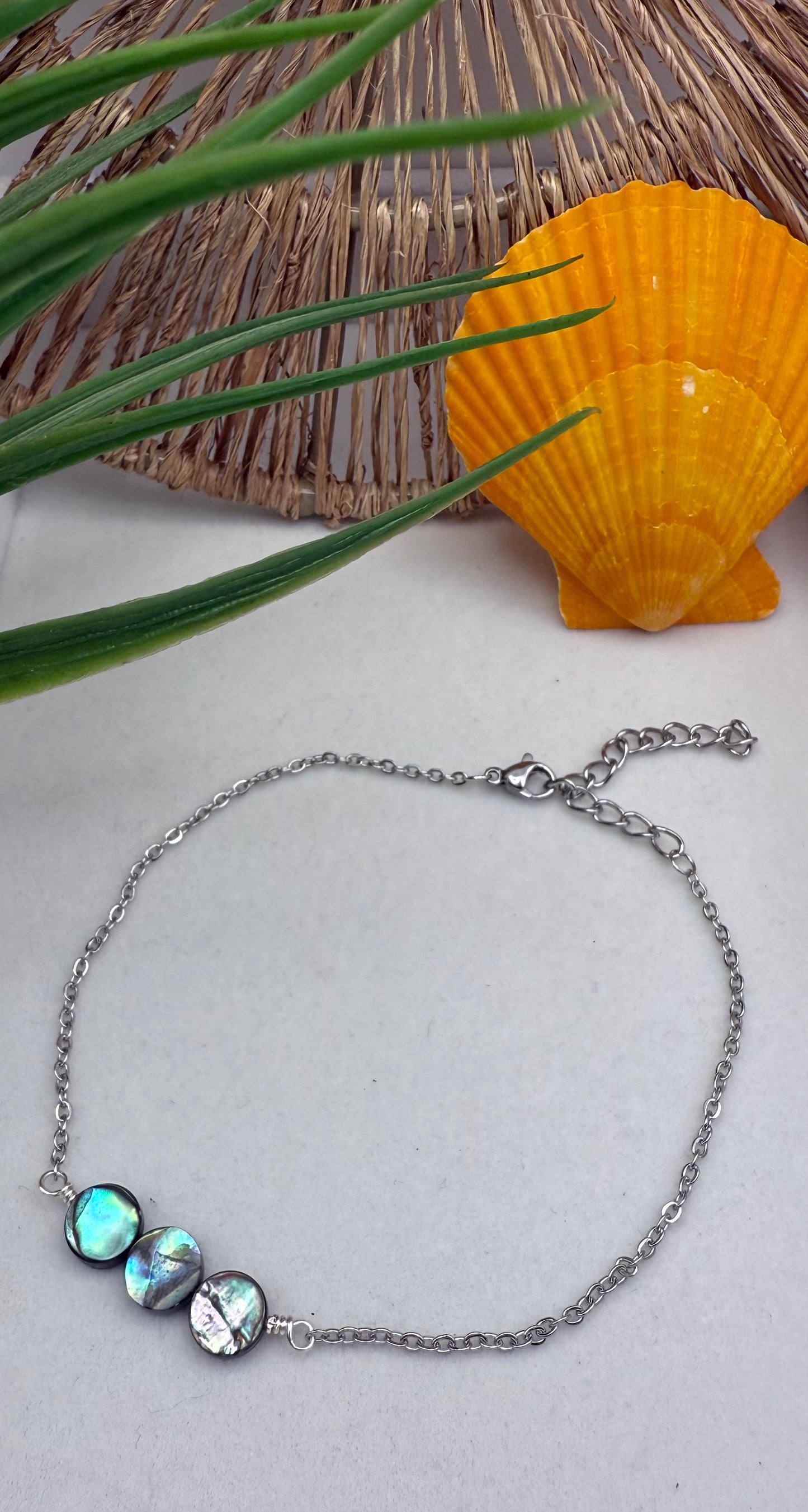 Abalone Shell Bar Anklet