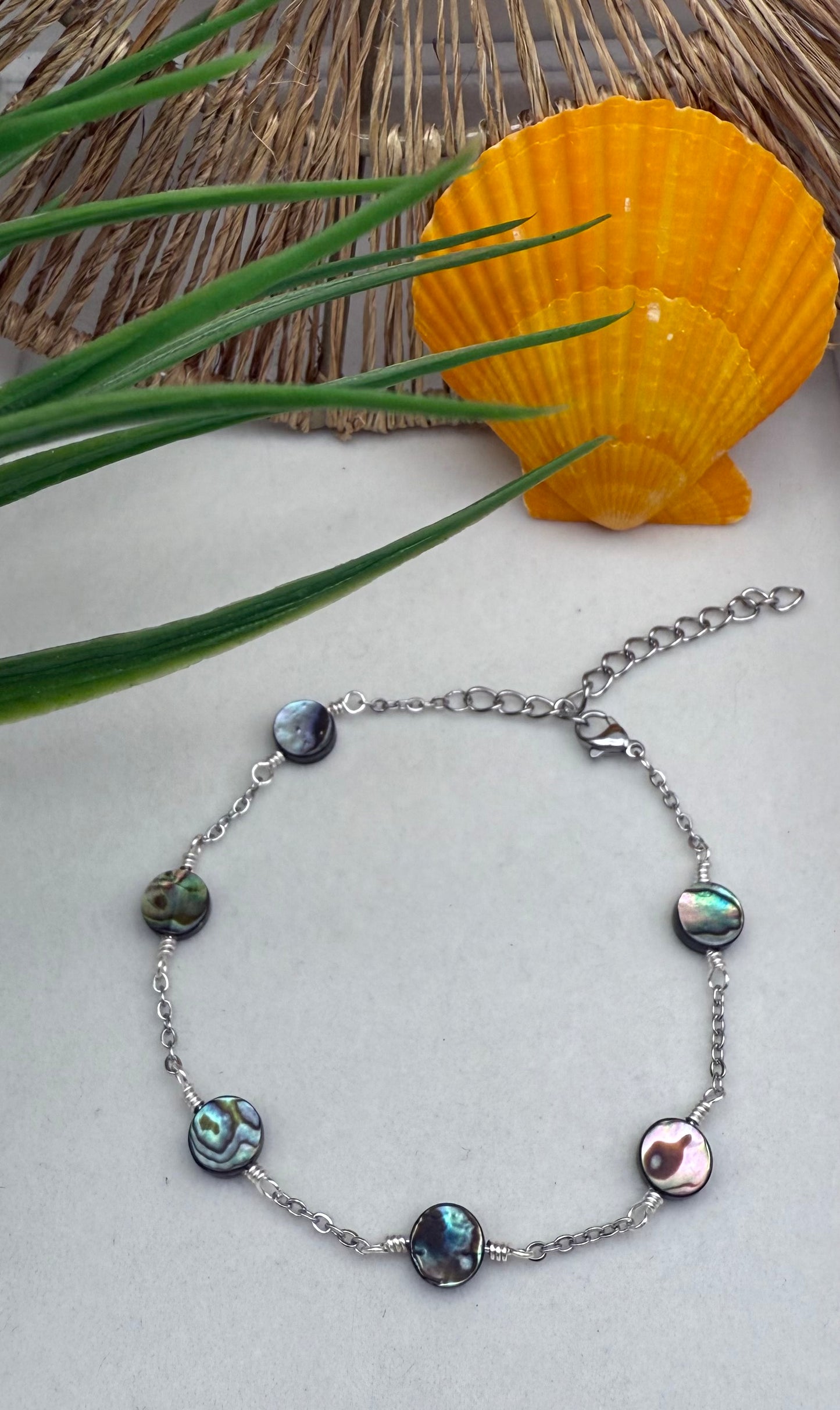 Abalone Shell Multi Anklet