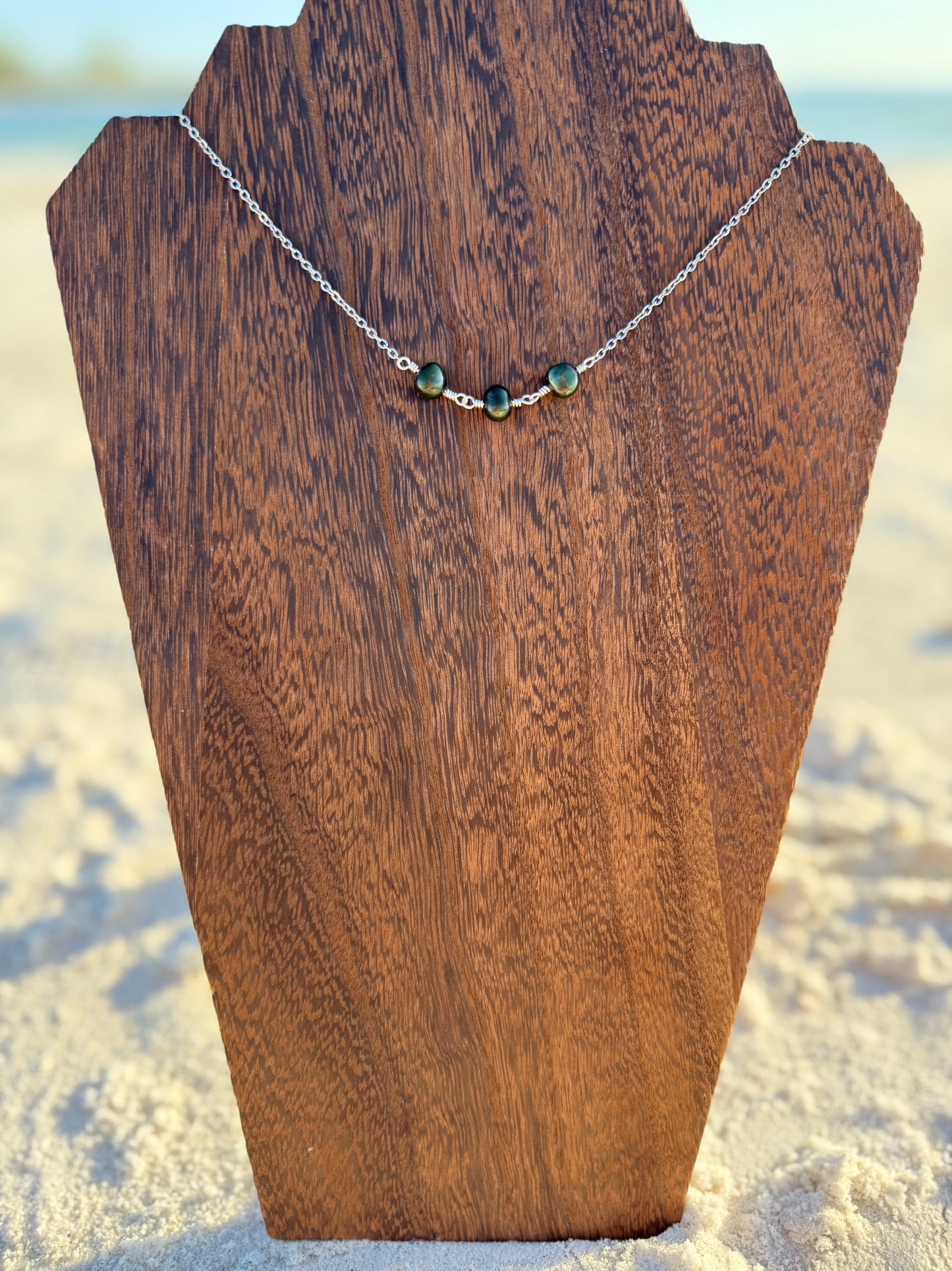 Olive Green Freshwater Pearl Necklace