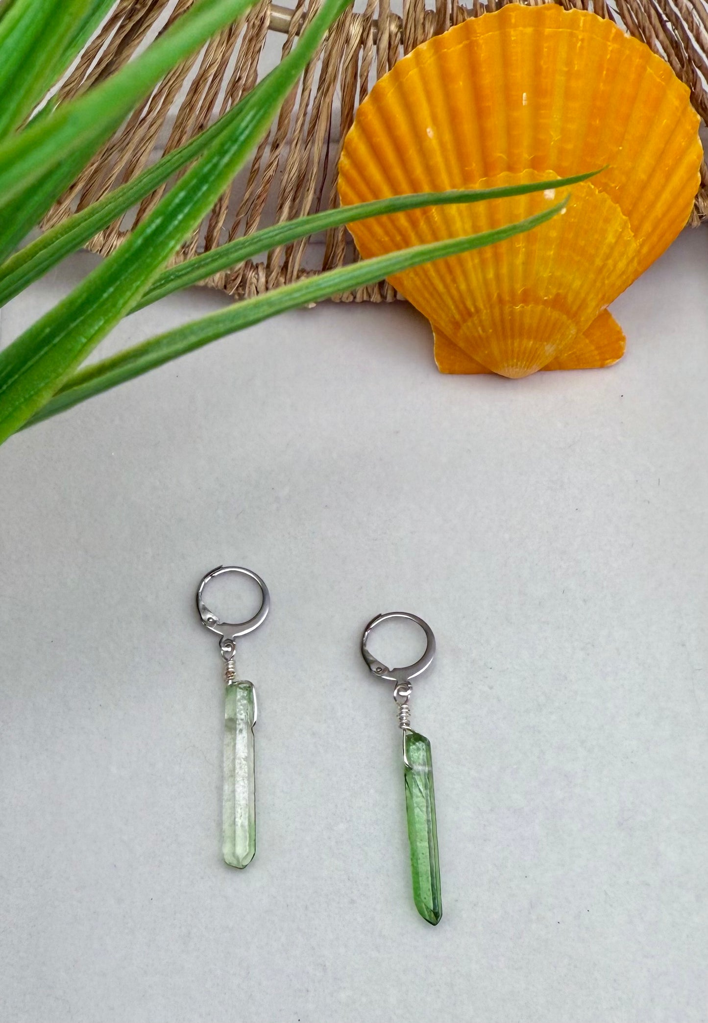 Peridot Gemstone Dangle Earrings