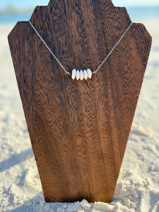 Chunky White Bar Necklace