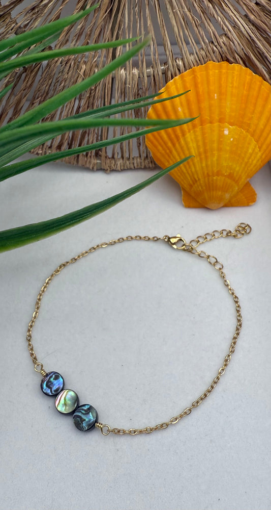 Abalone Shell Bar Anklet