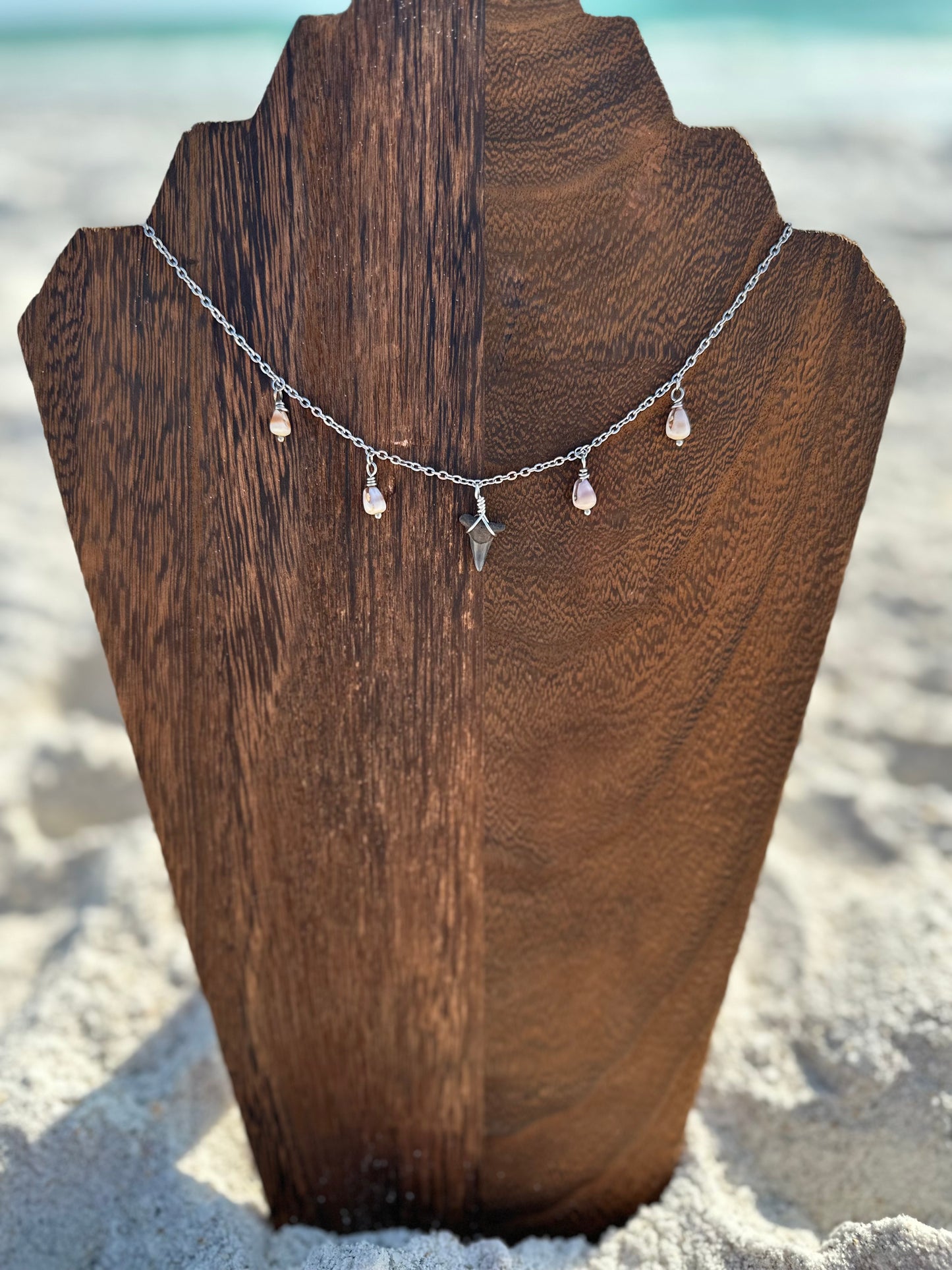 Shark Tooth and Hawaiian Cone Shell Multi Necklace