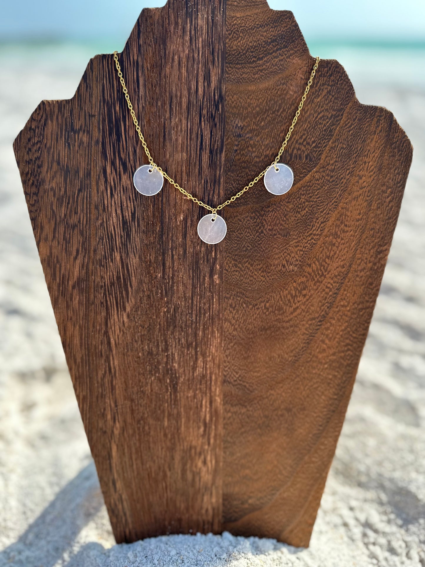 Multi Capiz Coin Shell Necklace