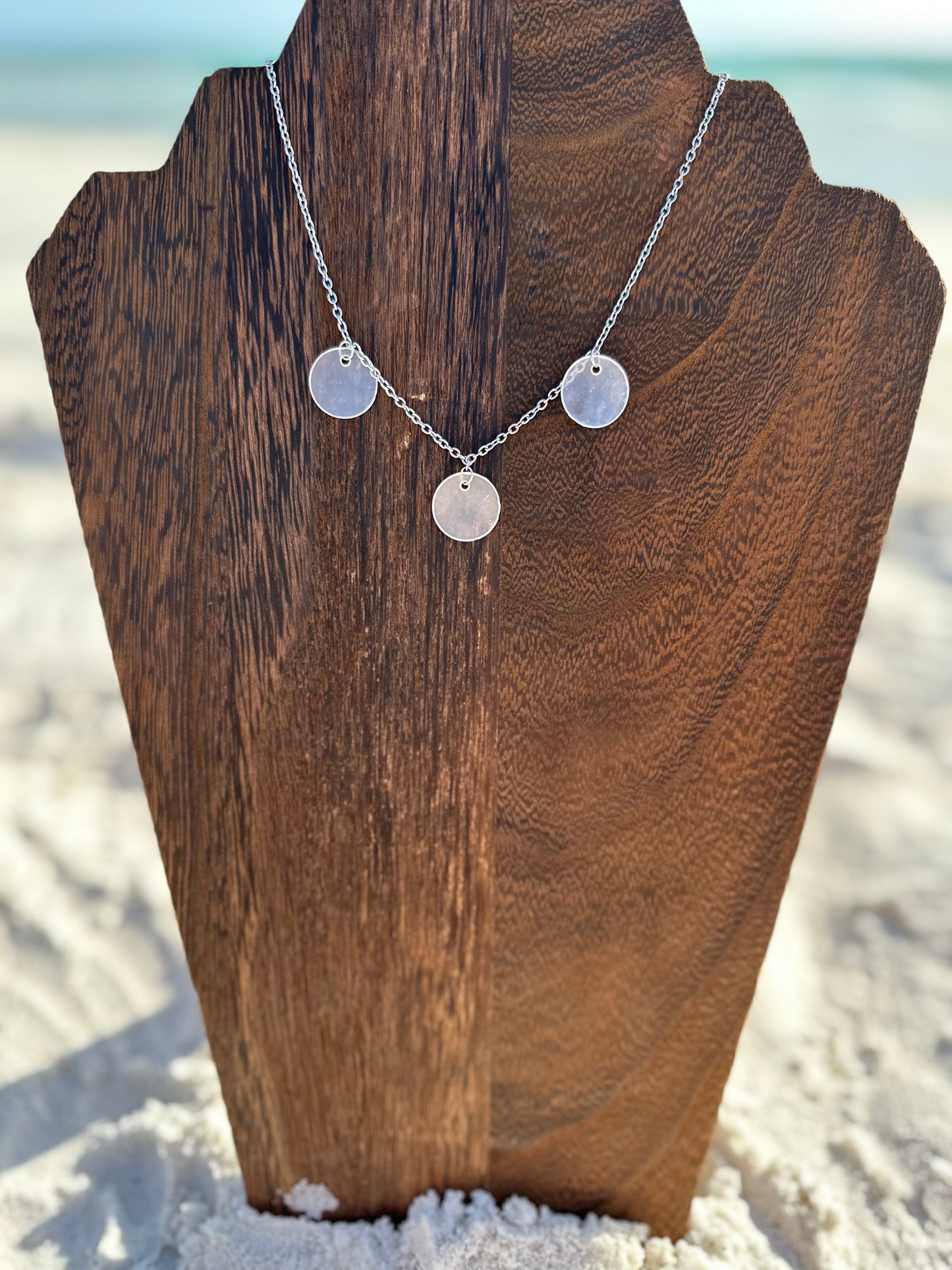 Multi Capiz Coin Shell Necklace