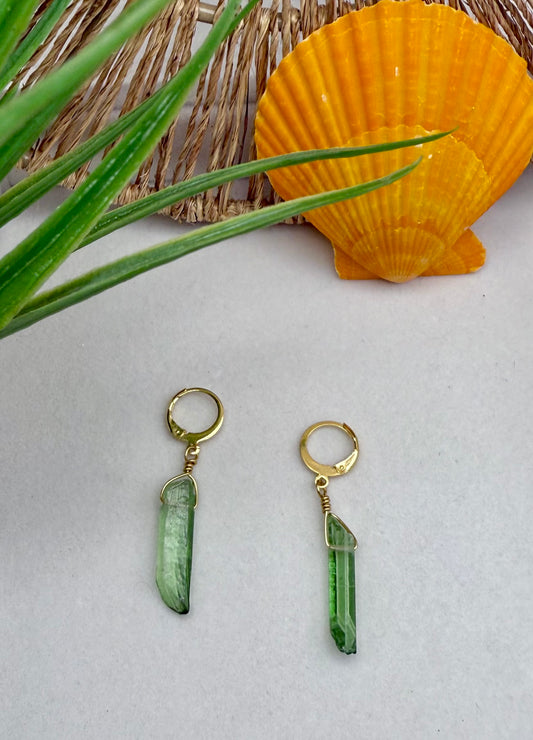 Peridot Gemstone Dangle Earrings