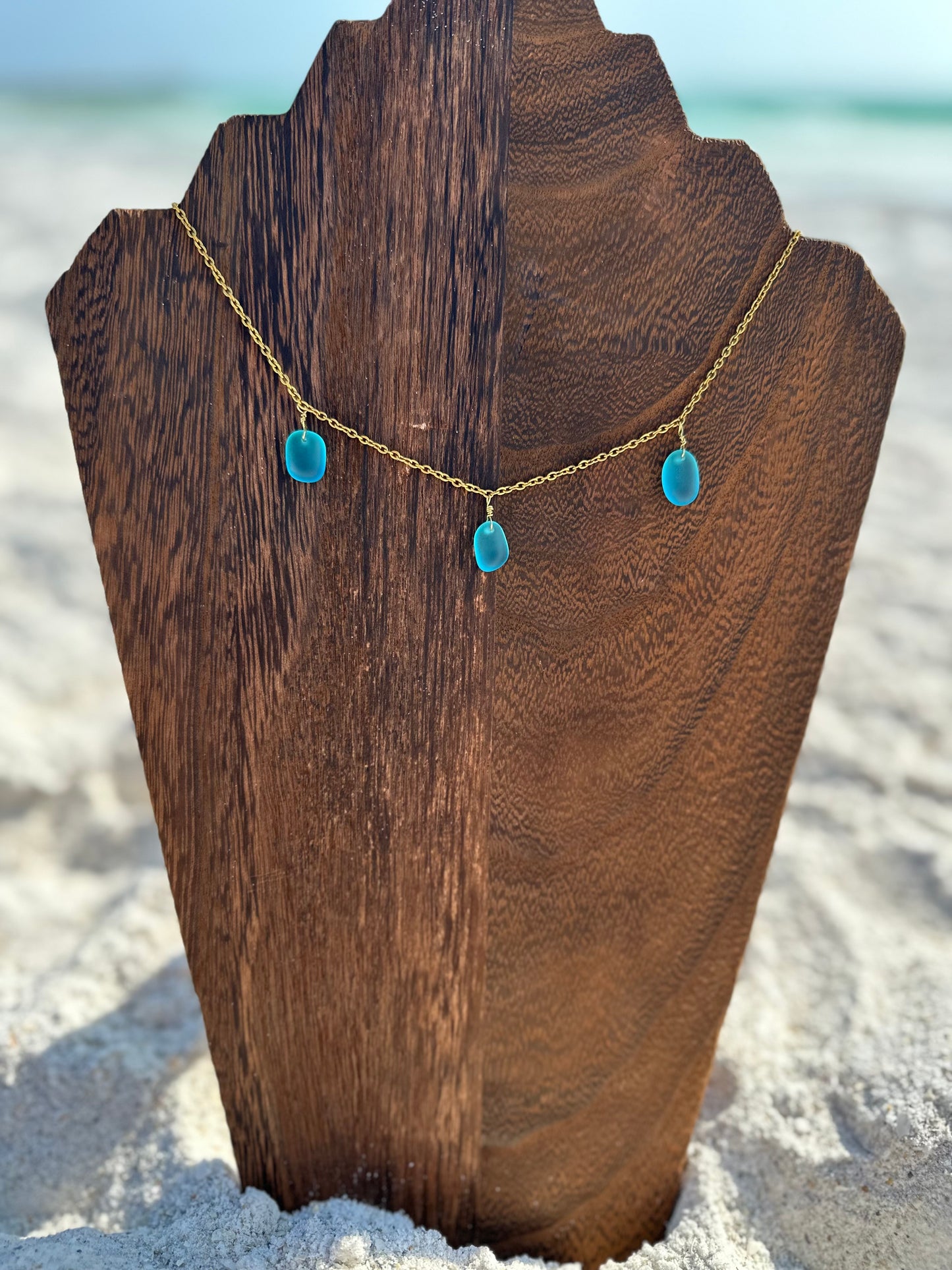Turquoise Multi Sea Glass Necklace