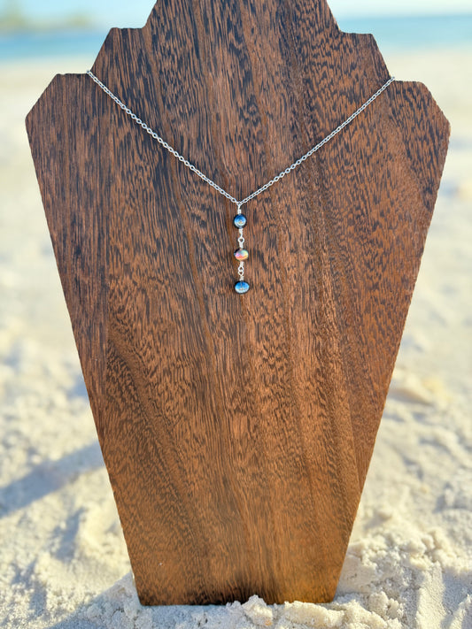 Peacock Pearl Drop Necklace