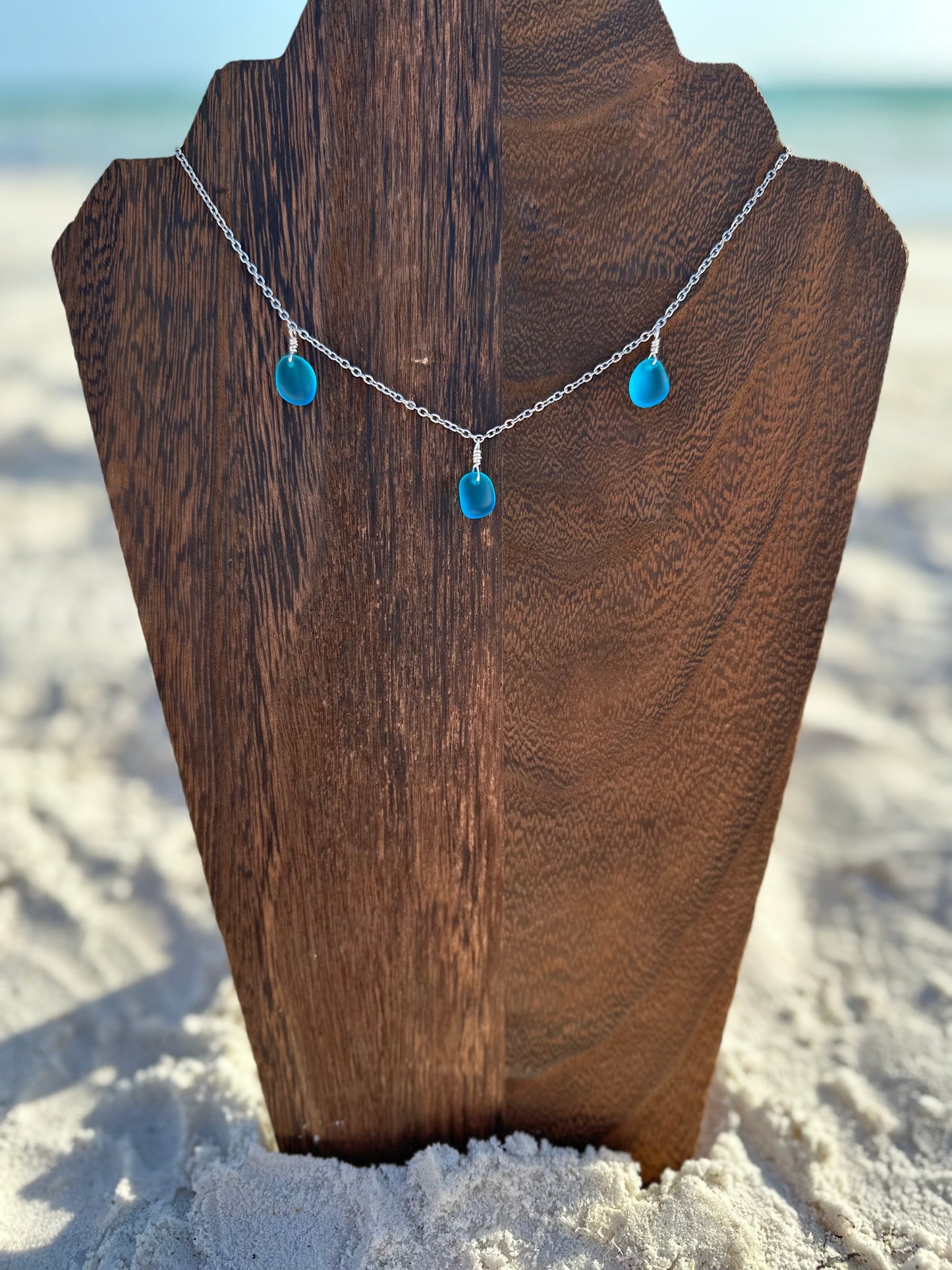 Turquoise Multi Sea Glass Necklace
