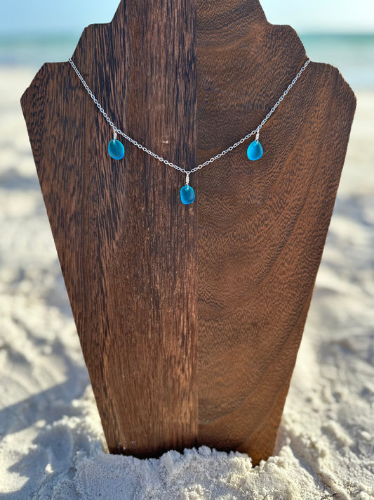 Turquoise Multi Sea Glass Necklace