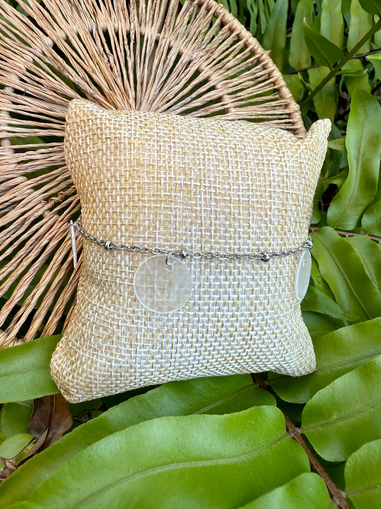 Capiz Shell Satellite Chain Bracelet