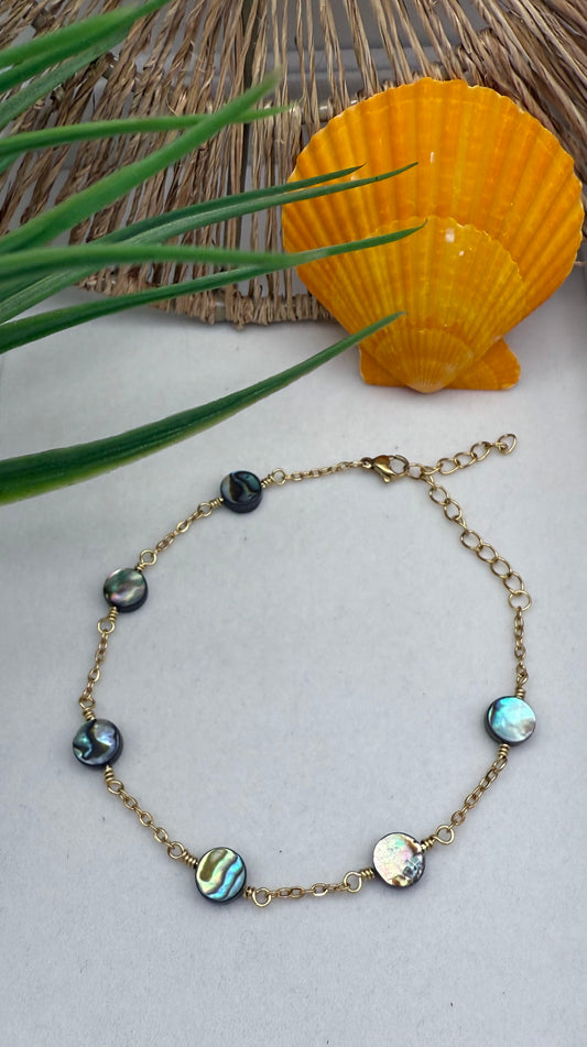 Abalone Shell Multi Anklet