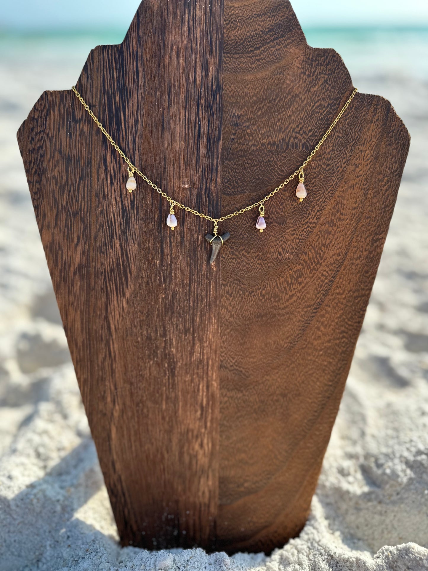 Shark Tooth and Hawaiian Cone Shell Multi Necklace