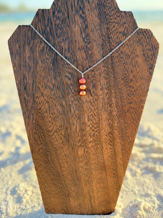 Rust Colored Freshwater Pearl Drop Necklace