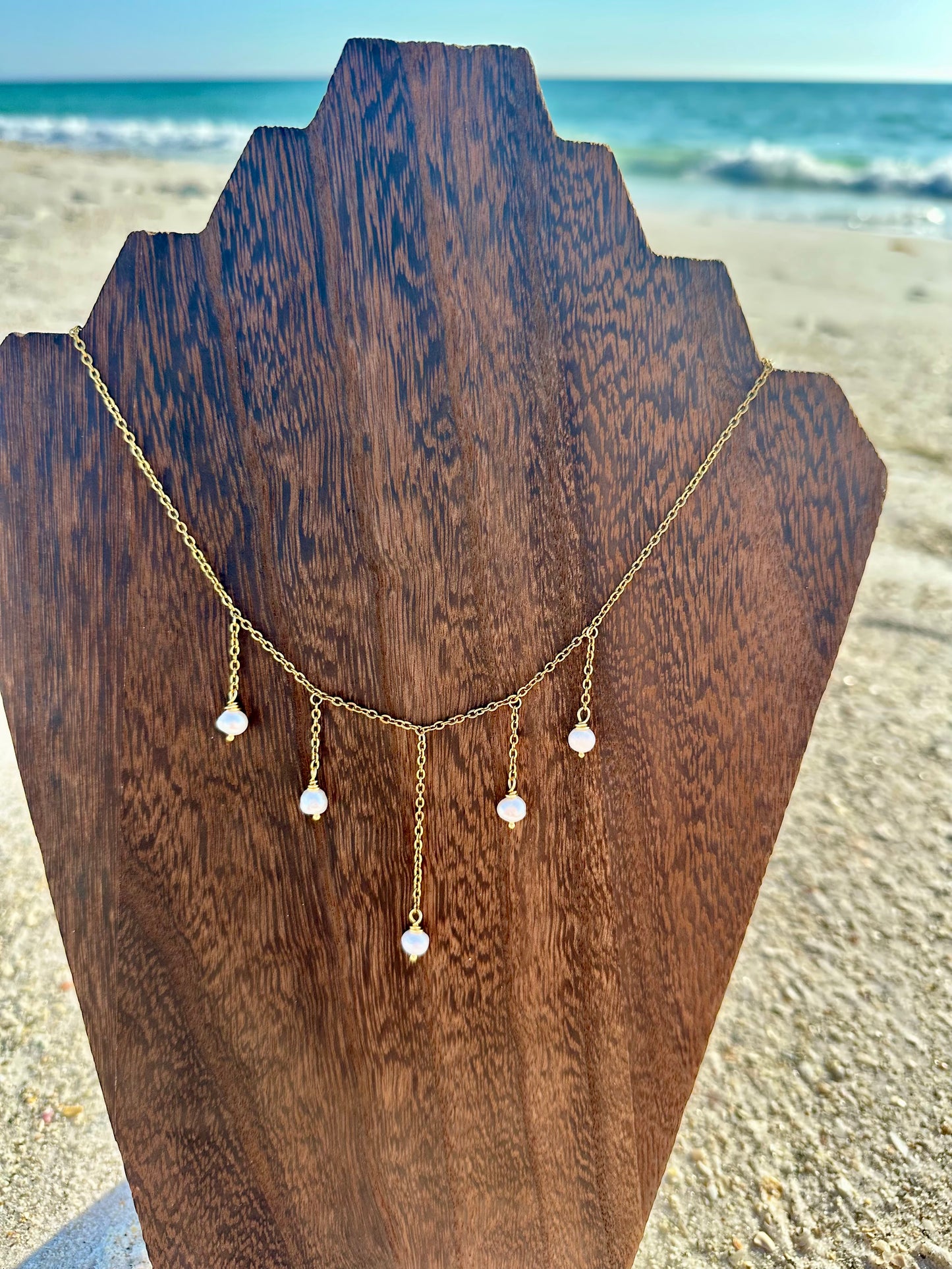 Multi Pearl Drop Necklace